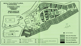 Plano del Camping Palacio de Garaña, Pría, Llanes